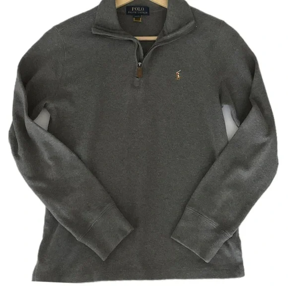 Ralph Lauren Gray Kids Zip-Up Top Size M (10-12) - Picture 1 of 9